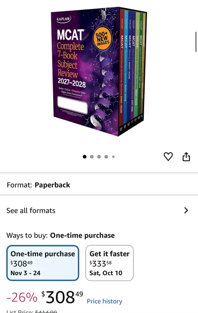 Kaplan MCAT Complete 7-Book Subject Review 2027-2028