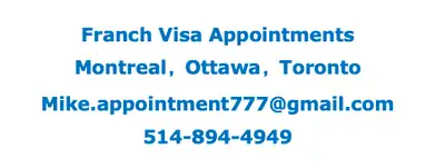 Helping get an appointment for French Visa Application, View more