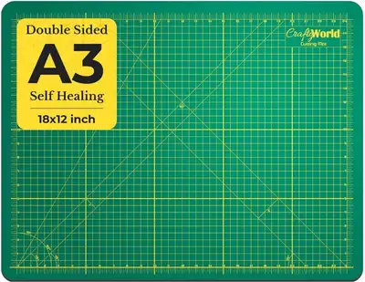 Cutting Mat for Sewing & Crafts - 12x18inches, Sturdy Rotary Cutting Mat w/Self Healing, Non Slip Su...