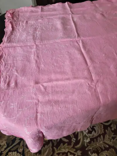 Vintage pink bed cover 72"x 88", View more