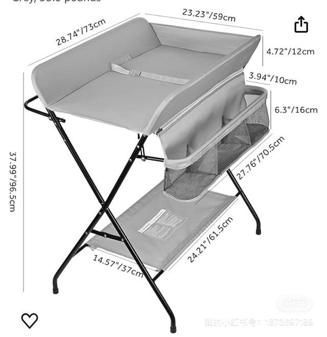 Portable Baby diaper Table,  in Bathing & Changing in Markham / York Region - Image 2