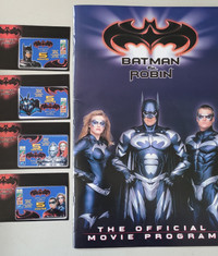 1997 Batman and Robin movie program and phone cards
