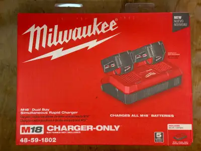 Milwaukee Tool 18V M18 Battery Dual Bay Rapid Charger New, View more