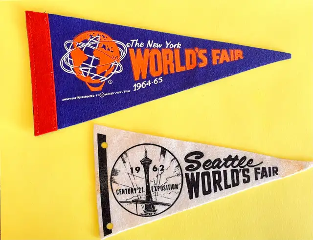 New York & Seattle World’s Fair Pennants in Arts & Collectibles in Ottawa - Image 2