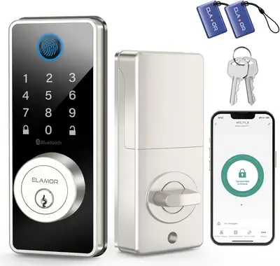 ELAMOR Smart Fingerprint Door Lock, 6-in-1 Keyless Entry, View more