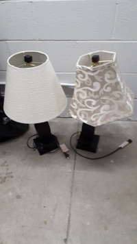 Hampton Bay (2) Table / Bedside Lamp Set (used only once!)~$100