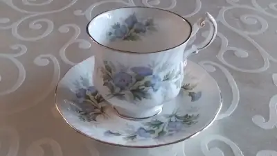 PARAGON  FINE BONE CHINA CUP SAUCER - ENGLISH FLOWERS, THISTLES, View more
