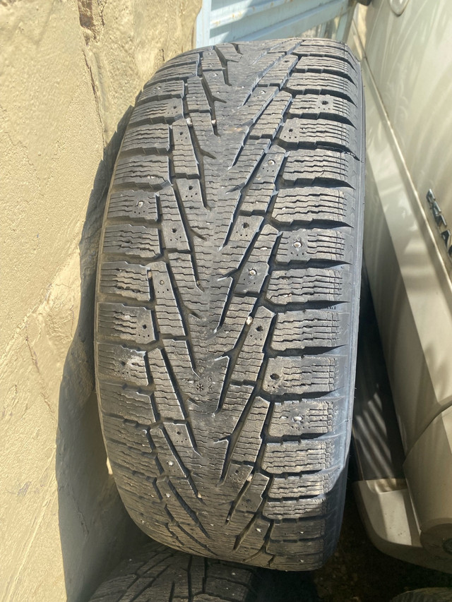 Set of 4 245 60 18 winter studded tires made 2017 $300 obo pick  in Tires & Rims in Windsor Region - Image 2