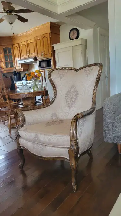 Vintage Damask Bombay Company Wingback Accent Armchair. Chairs, View more