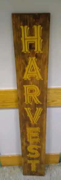 Solid Wood Harvest Display Sign 