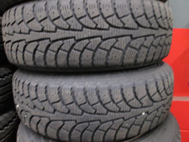 185/65/15 Winter Tires On Black Steel Rims in Tires & Rims in Hamilton - Image 2