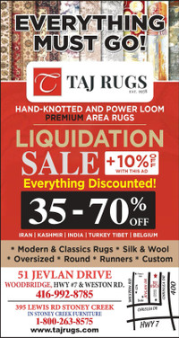 AREA RUGS LUQUIDATION AFTER 45 years