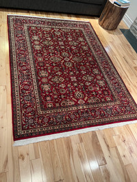 Persian rug, genuine hand knotted Herati red