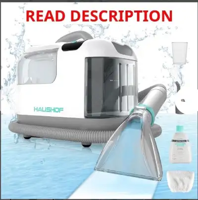 Keep your spaces spotless with this HausHof steam carpet and upholstery cleaner, designed for deep c...