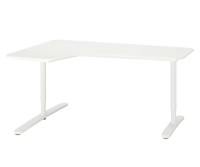IKEA BEKANT Corner desk-left, white