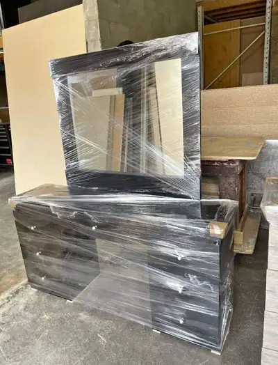 Chic White Makeup Vanity with Mirror and Ample Storage, View more