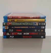 Small stack of Blu-ray movies