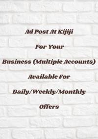 Help In Ads Posting Service Kijiji, FB Marketplace, FB Etc