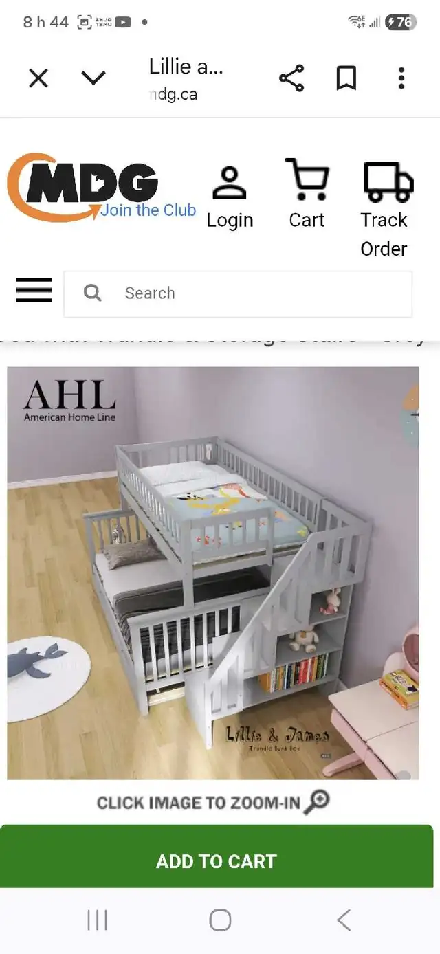 lit deux étages avec lit gigogne  in Beds & Mattresses in Saint-Hyacinthe - Image 2