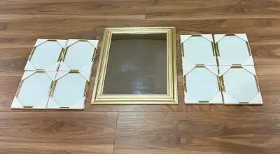 Selling this frame or floating frame 12 pcs and Mirror in good condition. The frame can be used for...