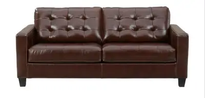 Altonbury Stationary Leather Match Sofa (8750438)