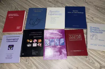 5$ each or the 9 books for 40$ Older edition books -gynecological decision making 2nd -fetal heart r...