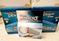 GILLETTE MACH 3 Turbo CARTRIDGES 48 new old stock IN BOXES