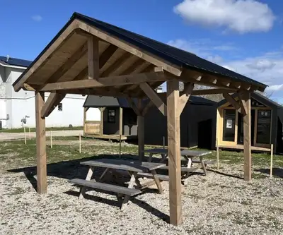 12x12 TIMBER FRAME PAVILION KIT - WHITE PINE, View more