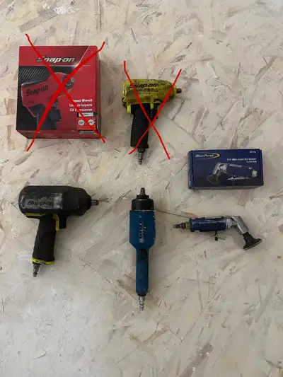 Parts master 3/8 impact wrench straight configuration $150 Blue Point (snap on) 115 degree mini angl...