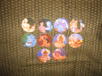 VINTAGE DISNEY'S ALADDIN POGS LOT