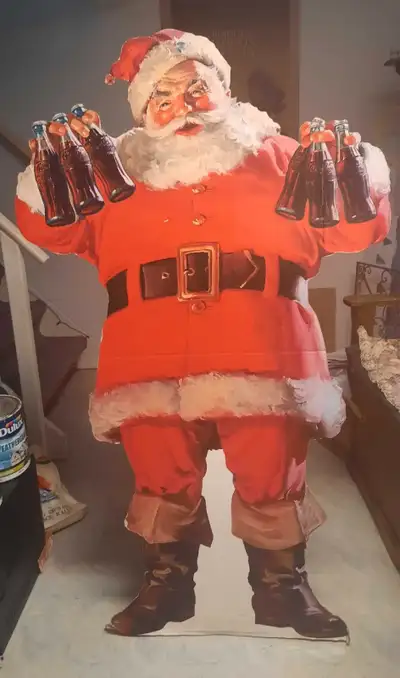 Santa coca cola cardboard cutout., View more