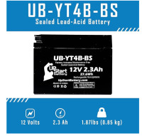 YT4B-BS Battery (2 pack) *NEW* - for scooters, motorcycles