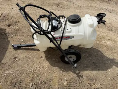 Workhorse Tow-Behind Sprayer – Like New , View more