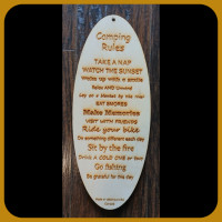 “Camping Rules” Sign