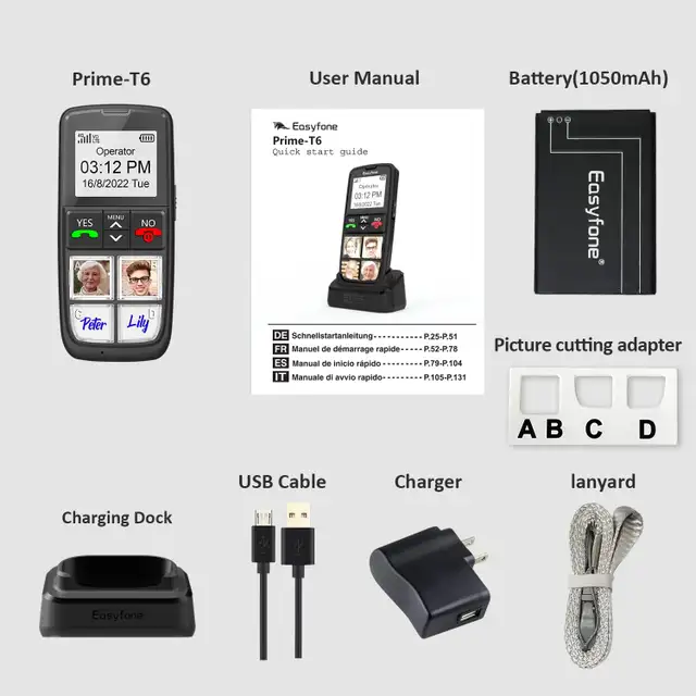 ❤️NEW IN BOX: Easyfone Prime-T6 4G Big Button Cell Phone in Cell Phones in Markham / York Region - Image 4