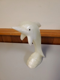 Stone Marble Dolphin 9x6x2.5 In. 