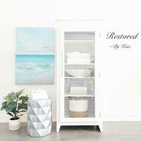 White Cabinet With Four Adjustable Shelves 