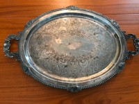 Sheffield Reproduction Silver PlateTray 1936   Wedding Gift