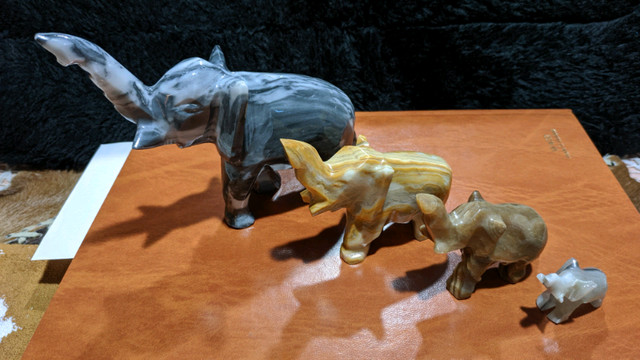 Onyx Elephant Collection of Four in Arts & Collectibles in Stratford