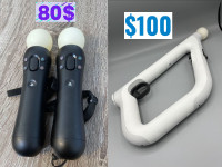 PS4 VR Motion Controllers   ⎮  Wands $80 ⎮ AIM $100