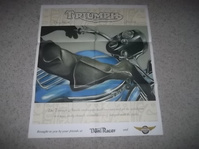 1955 Triumph  Nacelle  Poster from Domi Racer & Accessory Mart in Other in City of Toronto