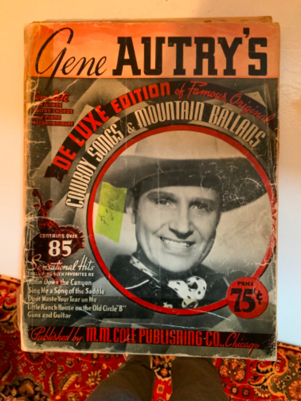 Gene Autry Song Book for Piano and Guitar in Arts & Collectibles in St. Catharines