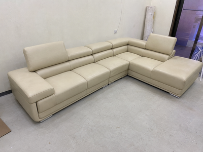 Beige Leather Sectional Sofa, View more