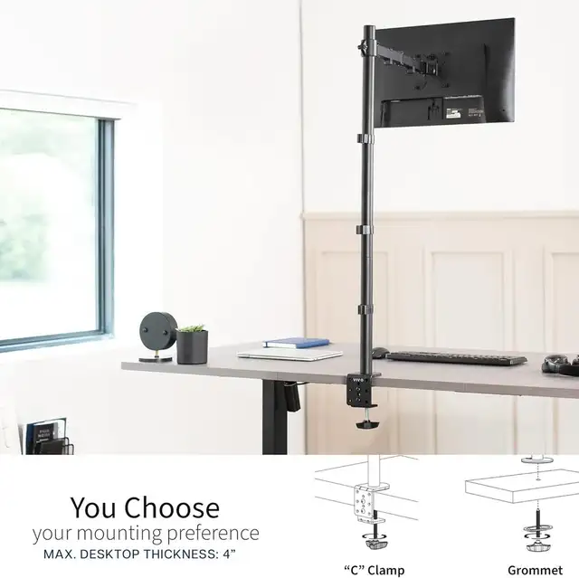 Brand New Tall Single Monitor Desk Mount Stand - STAND-V011 in General Electronics in Burnaby/New Westminster - Image 8