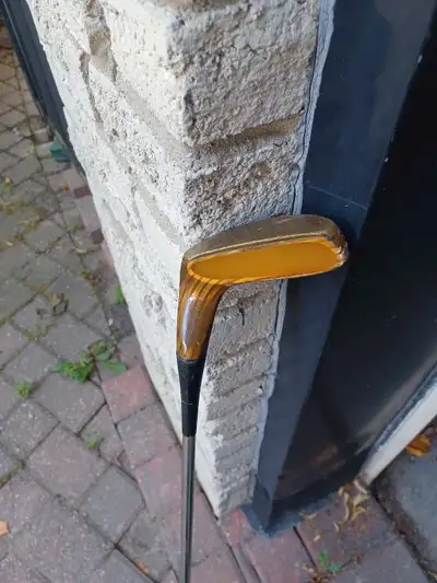 Old Right Handed Spalding Avon Wooden Brass Golf Club, View more