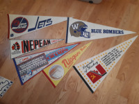 Old Sport Pennants - Winnipeg Jets Blue Bombers Toronto Jays