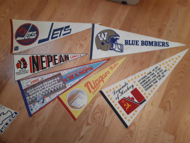 Old Sport Pennants - Winnipeg Jets Blue Bombers Toronto Jays in Arts & Collectibles in Ottawa