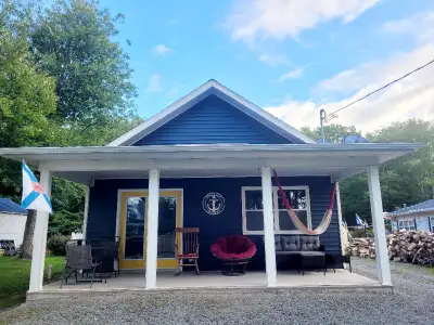 Salty Sea Retreat is a newly built cottage at the stunning Evangeline Beach in North Grand Pre. Avai...