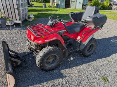 2009 Kvf360. Comes with Warn plow, Champion 3000lb winch and rear storage box. Just had engine oil &...