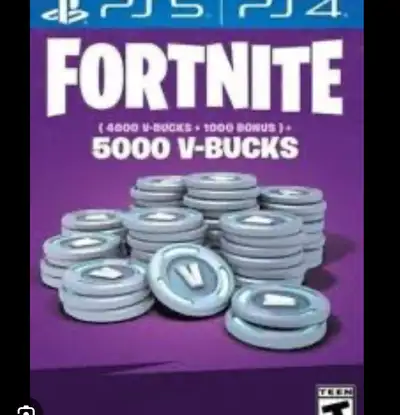 Selling 10,000 vbucks in not going to use for Fortnite for ps5, (2 5000 gift cards )